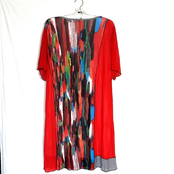 PAPA ๐ Vancouver, Artsy A-Line Dress, Tunic, Short Sleeves - Picture 3 of 8